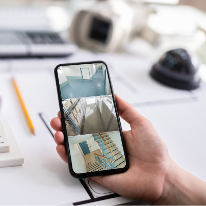 Santa Clarita security camera feed on cell phone